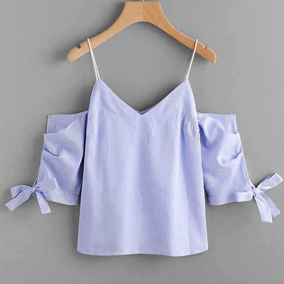 SHEIN Tops - shein pinstripe blouse